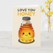 Happy Anniversary Cute Funny Simple Honey Card Karte (Gelbe Blume)