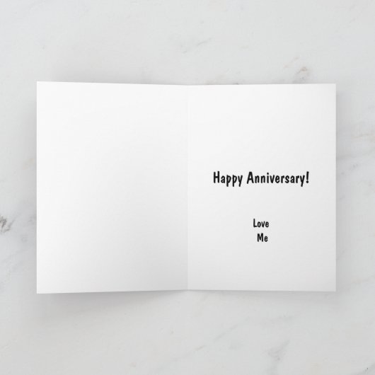Happy Anniversary Cute Funny Simple Hotdog Card Karte (Innenseite)