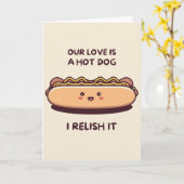 Happy Anniversary Cute Funny Simple Hotdog Card Karte (Gelbe Blume)