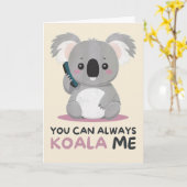 Happy Anniversary Cute Funny Simple Koala Card Karte (Gelbe Blume)