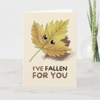 Happy Anniversary Cute Funny Simple Leaf Card Karte