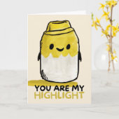 Happy Anniversary Cute Funny Simple Marker Card Karte (Gelbe Blume)