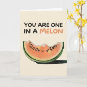 Happy Anniversary Cute Funny Simple Melon Card Karte (Gelbe Blume)