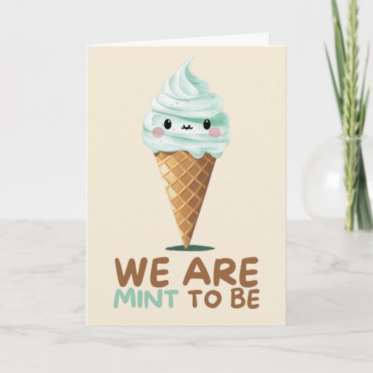 Happy Anniversary Cute Funny Simple Mint Card Karte (Vorderseite)