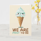 Happy Anniversary Cute Funny Simple Mint Card Karte (Gelbe Blume)