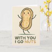 Happy Anniversary Cute Funny Simple Peanut Card Karte (Gelbe Blume)