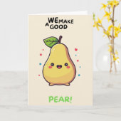 Happy Anniversary Cute Funny Simple Pear Card Karte (Gelbe Blume)