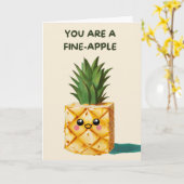 Happy Anniversary Cute Funny Simple Pineapple Card Karte (Gelbe Blume)