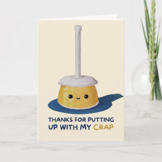 Happy Anniversary Cute Funny Simple Plunge Card Karte