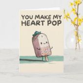 Happy Anniversary Cute Funny Simple Popsicle Card Karte (Gelbe Blume)