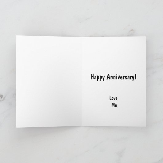 Happy Anniversary Cute Funny Simple Puzzle Card Karte (Innenseite)