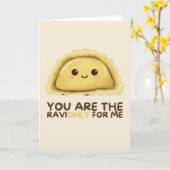 Happy Anniversary Cute Funny Simple Ravioli Card Karte (Gelbe Blume)