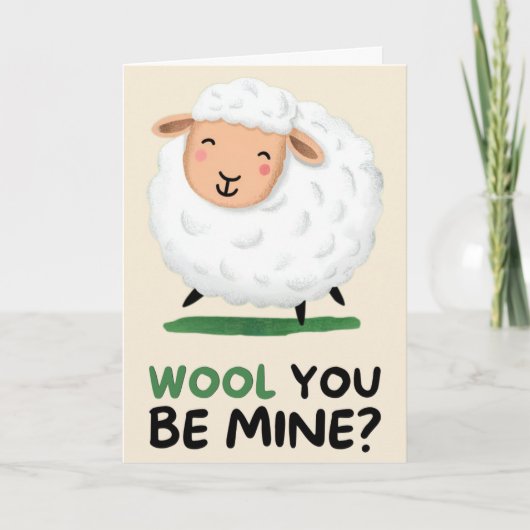 Happy Anniversary Cute Funny Simple Sheep Card Karte (Vorderseite)