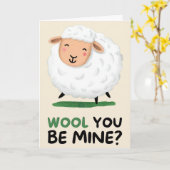 Happy Anniversary Cute Funny Simple Sheep Card Karte (Gelbe Blume)