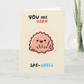 Happy Anniversary Cute Funny Simple Shell Card Karte (Vorderseite)