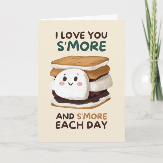 Happy Anniversary Cute Funny Simple Smore Card Karte (Vorderseite)
