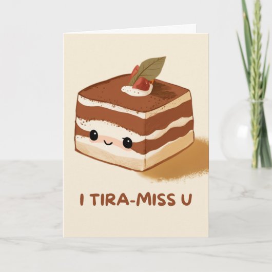 Happy Anniversary Cute Funny Simple Tiramisu Card Karte (Vorderseite)