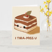 Happy Anniversary Cute Funny Simple Tiramisu Card Karte (Gelbe Blume)