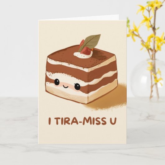 Happy Anniversary Cute Funny Simple Tiramisu Card Karte (Gelbe Blume)