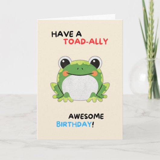 Happy Anniversary Cute Funny Simple Toad Card Karte (Vorderseite)