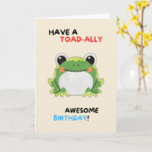 Happy Anniversary Cute Funny Simple Toad Card Karte (Gelbe Blume)
