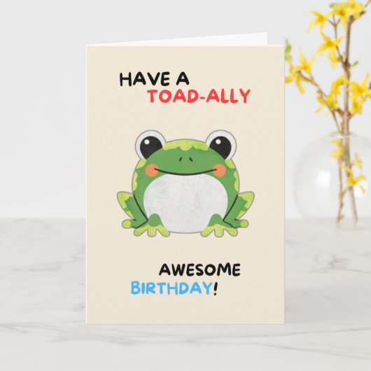 Happy Anniversary Cute Funny Simple Toad Card Karte (Gelbe Blume)