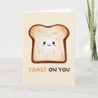 Happy Anniversary Cute Funny Simple Toast Card Karte