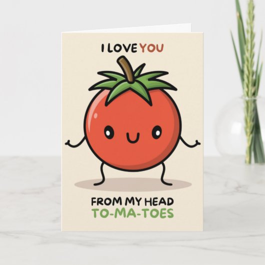 Happy Anniversary Cute Funny Simple Tomato Card Karte (Vorderseite)