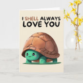 Happy Anniversary Cute Funny Simple Turtle Card Karte (Gelbe Blume)