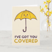 Happy Anniversary Cute Funny Simple Umbrella Card Karte (Gelbe Blume)