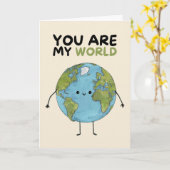 Happy Anniversary Cute Funny Simple World Card Karte (Gelbe Blume)