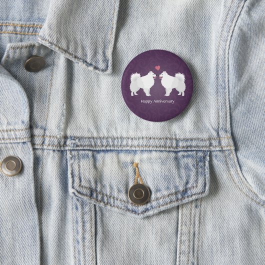 Happy Anniversary Design des amerikanischen Eskimo Button (Beispiel)