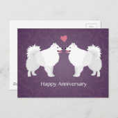 Happy Anniversary Design des amerikanischen Eskimo Postkarte (Vorne/Hinten)
