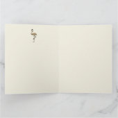 Happy Anniversary Flamingo Monogram Karte (Innenseite)