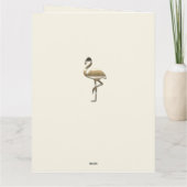 Happy Anniversary Flamingo Monogram Karte (Rückseite)