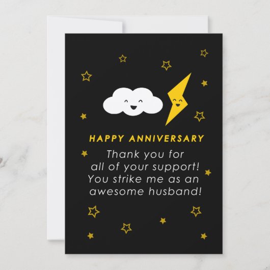 Happy Anniversary for Husband Card Einladung (Vorderseite)