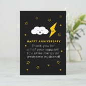 Happy Anniversary for Husband Card Einladung (Stehend Vorderseite)
