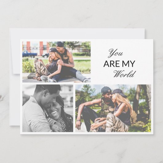 Happy Anniversary Foto Collage Feiertagskarte (Vorderseite)