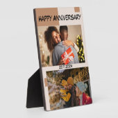Happy Anniversary Foto Collage Fotoplatte (Seite)