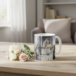 Happy Anniversary Foto Collage Tasse Vertikales Fo