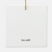 Happy Anniversary Foto Keepake Geschenk Keramikornament (Rückseite)