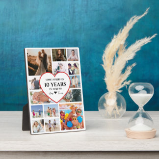 Happy-Anniversary Fotos mit Herz im Zentrum Fotoplatte