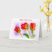 Happy Anniversary French Tulips Card Karte (Gelbe Blume)