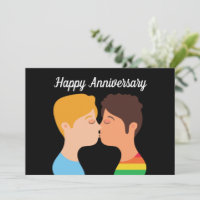 Happy Anniversary Gay Men Paare Romantische Liebe