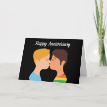 Happy Anniversary Gay Men Paare Romantische Liebe