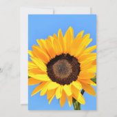 Happy Anniversary - Gelbe Sonnenblume auf blauem H Karte (Rückseite)