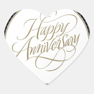 HAPPY ANNIVERSARY GIFTS Herz-Aufkleber