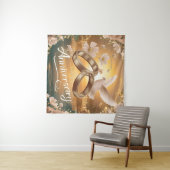 Happy Anniversary Gold Wandteppich (Beispiel (Horizontal))