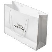 Happy Anniversary Große Geschenktasche Geschenktüte (Vorderseite Schrägansicht)