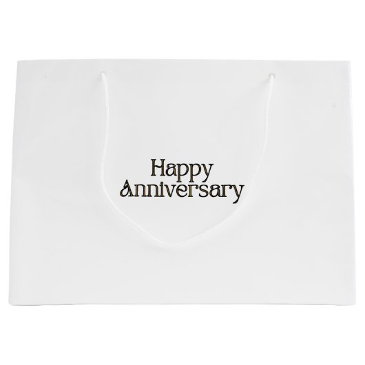 Happy Anniversary Große Geschenktasche Große Geschenktüte (Vorderseite)